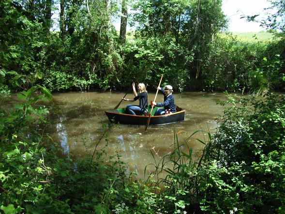 wooden rowing boat